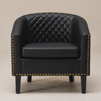 Logan Faux Leather Tufted Club Chair