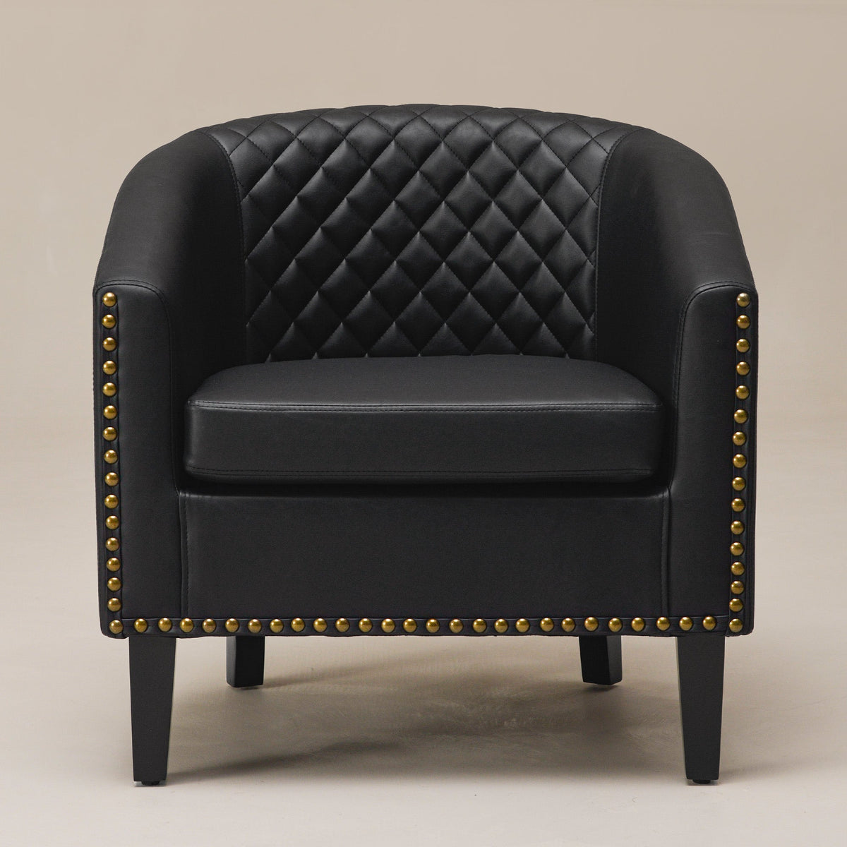 Logan Faux Leather Tufted Club Chair