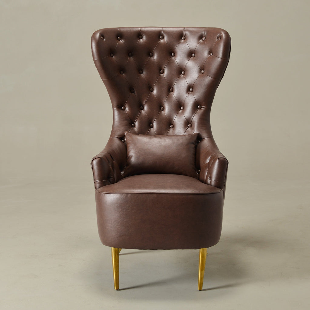 Letitia Faux Leather Wingback Chair