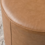 Elof Faux Leather Ottoman