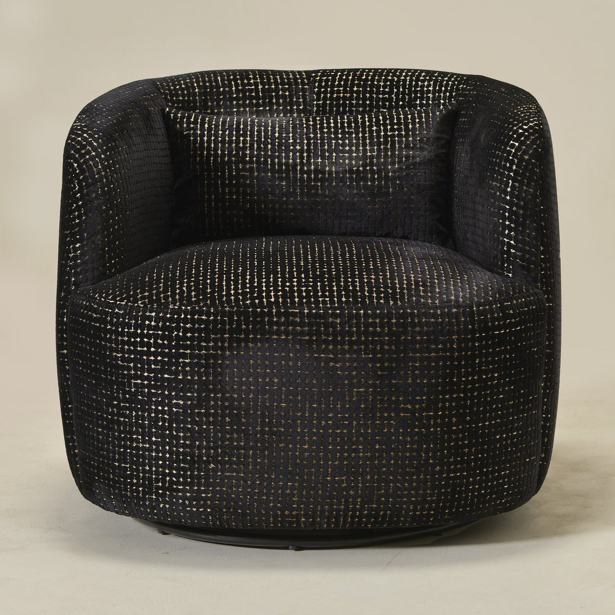 Teratect Exclusive | Ashlie Sculpted Jacquard Swivel Barrel Chair