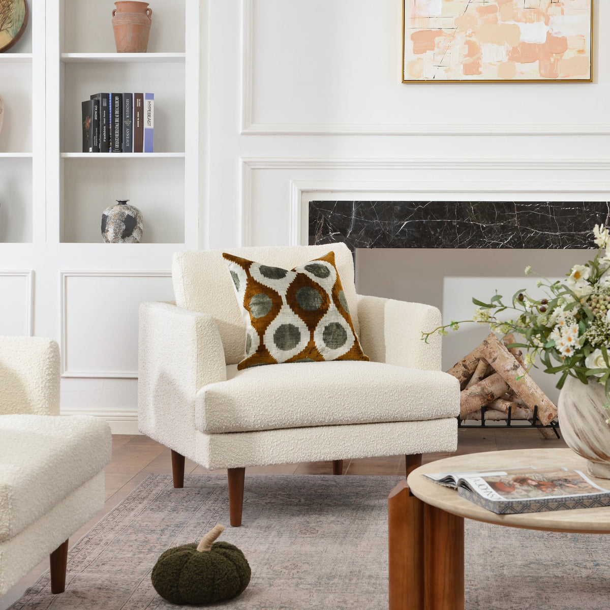 Samuel Tapered Bouclé ArmChair