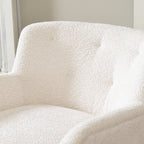 Vestie Chenille Swivel Barrel Chair