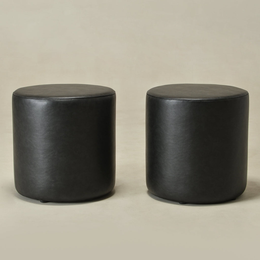 Elof Faux Leather Ottoman