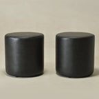 Elof Faux Leather Ottoman