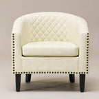 Logan Faux Leather Tufted Club Chair