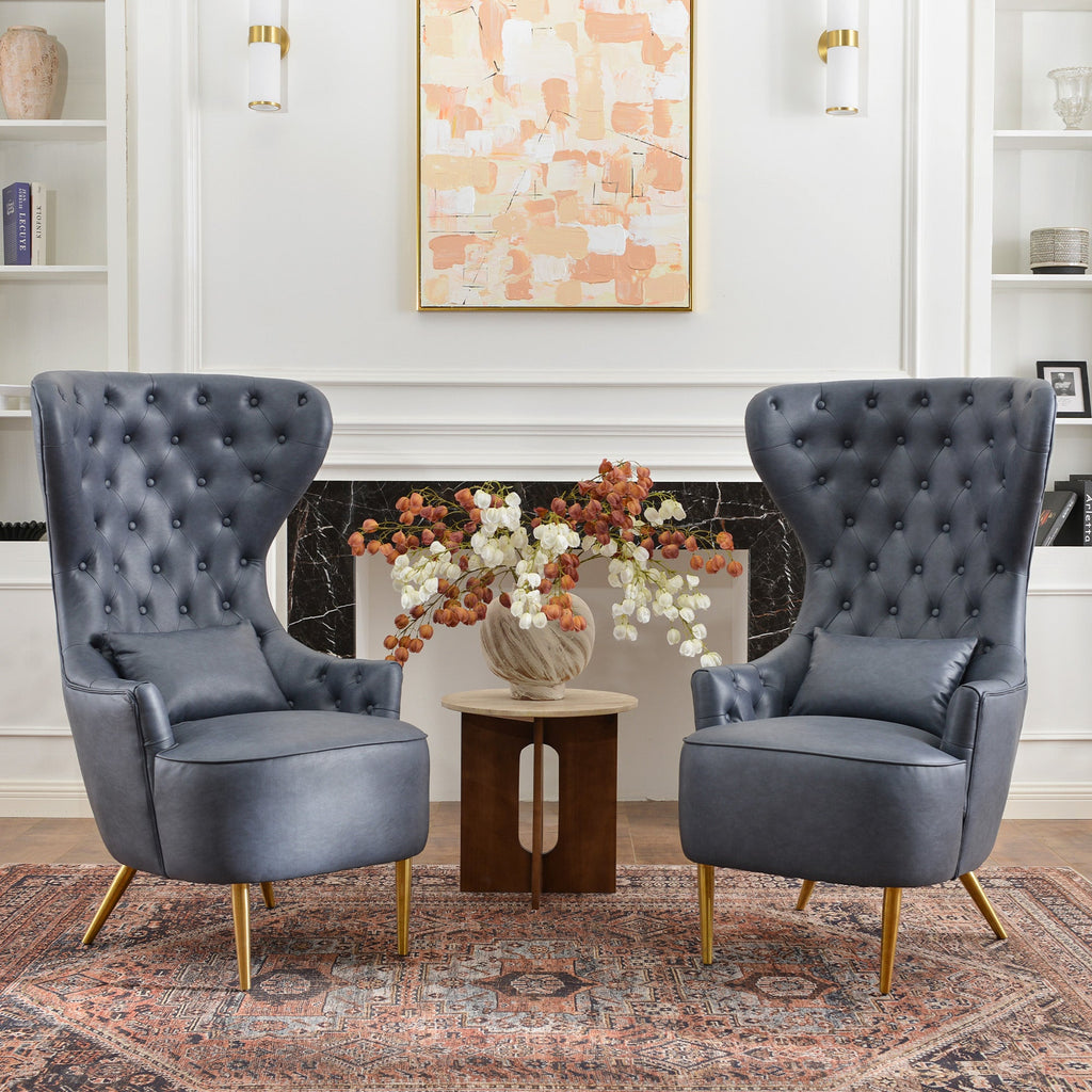 Letitia Faux Leather Wingback Chair