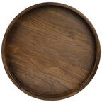 Teratect Round Black Walnut Serving Tray