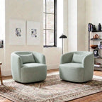 Ashlie Linen Swivel Barrel Chair