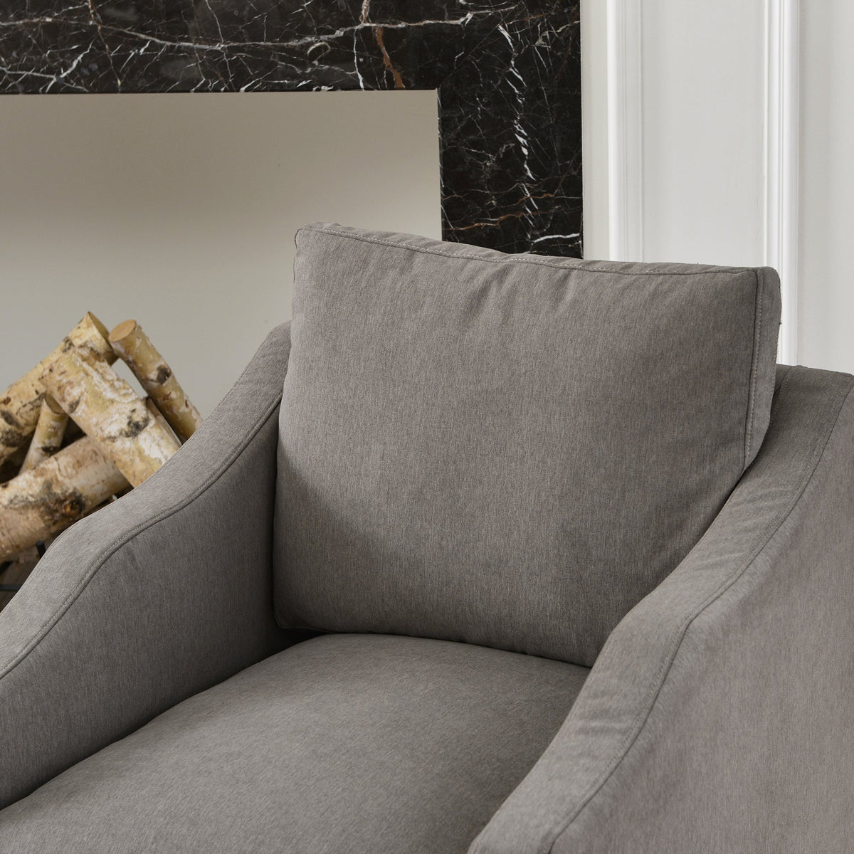 Charles Slipcover Swivel Barrel Chair
