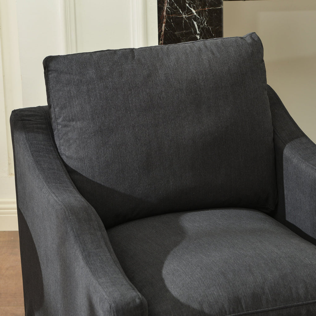 Charles Slipcover Swivel Barrel Chair