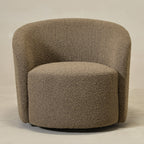 Everitte Bouclé Swivel Barrel Chair