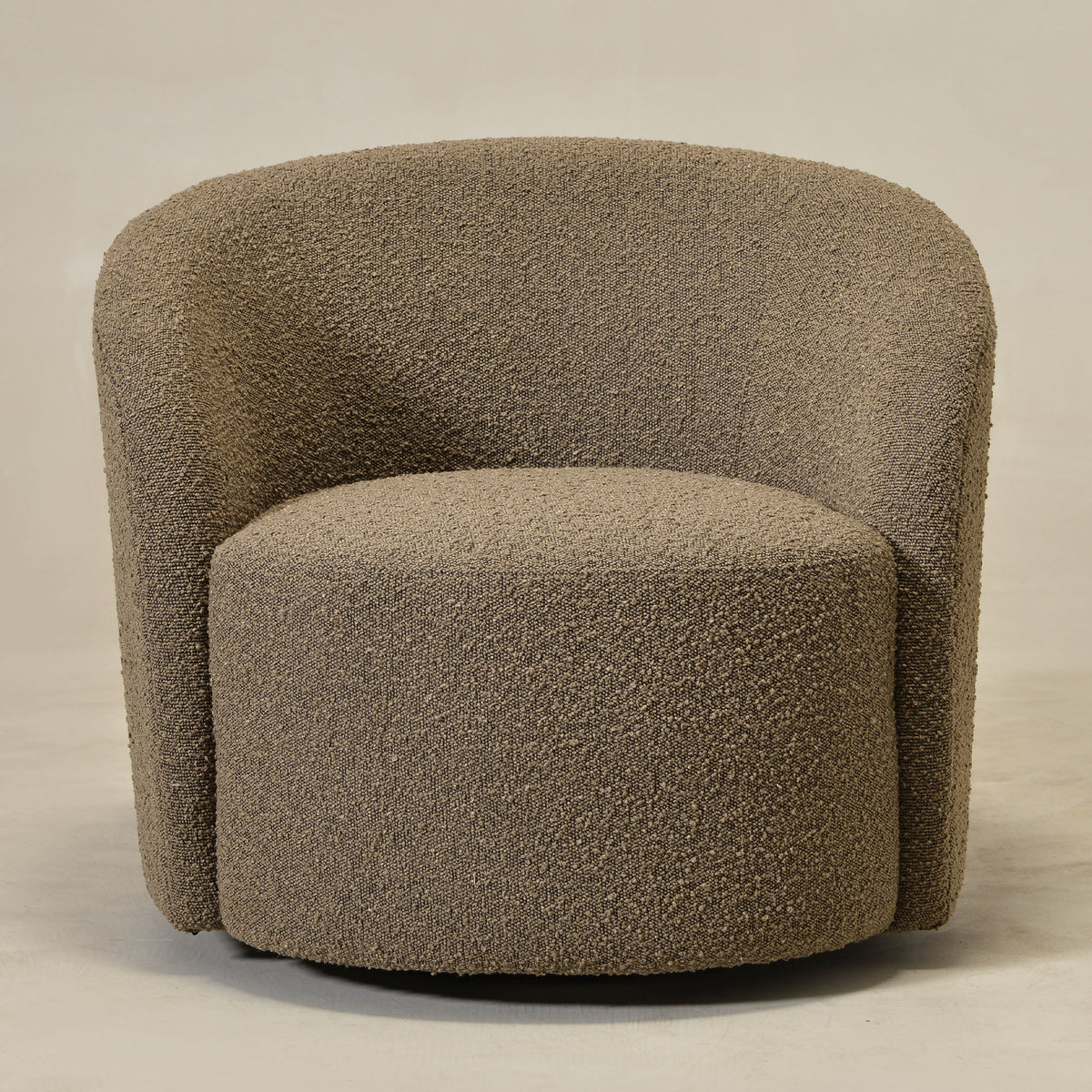 Everitte Bouclé Swivel Barrel Chair