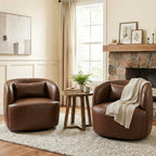Ashlie Faux Leather Swivel Chair