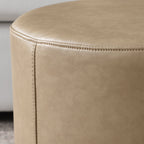 Elof Faux Leather Ottoman