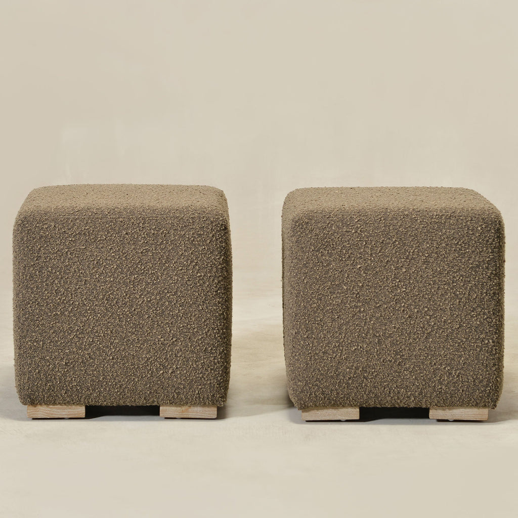 Ida Bouclé Square Ottoman