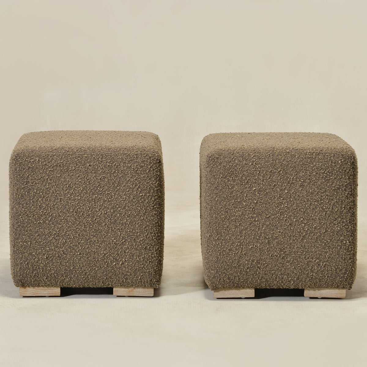 Ida Bouclé Square Ottoman
