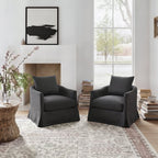 Eliza Slipcover Swivel Barrel Chair