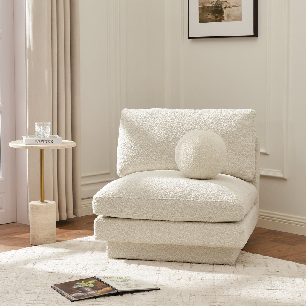 Montyne Bouclé Armless Chair