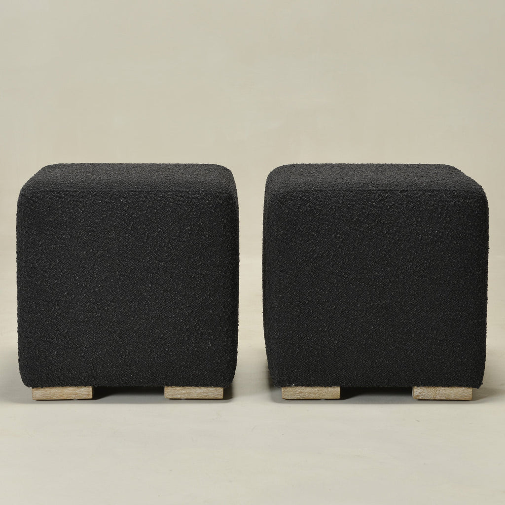Ida Bouclé Square Ottoman