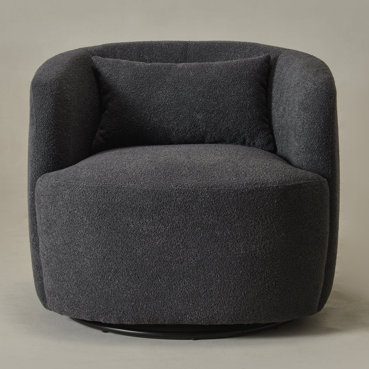 Ashlie Bouclé Swivel Barrel Chair