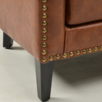 Logan Faux Leather Tufted Loveseat