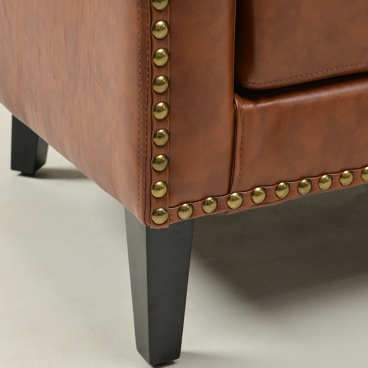 Logan Faux Leather Tufted Loveseat