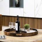 Teratect Round Black Walnut Serving Tray