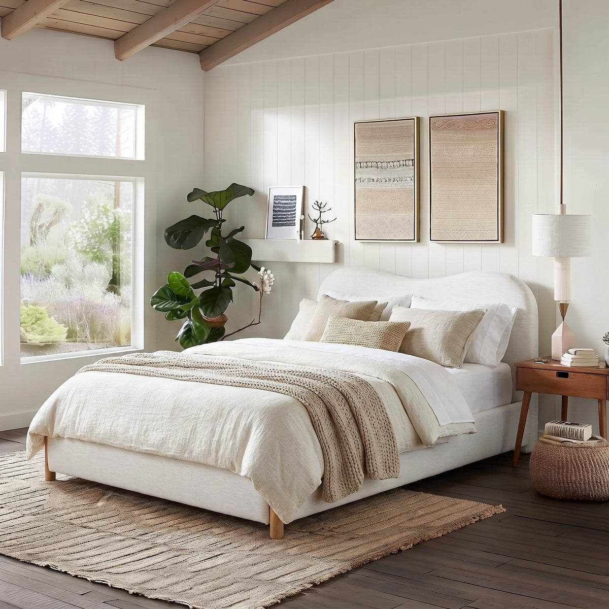 Dorothy Linen Platform Bed