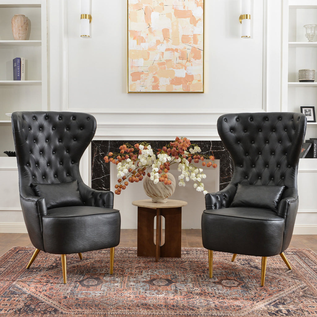 Letitia Faux Leather Wingback Chair