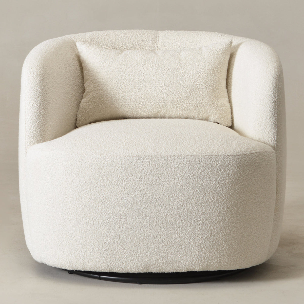Ashlie Bouclé Swivel Barrel Chair