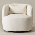 Ashlie Bouclé Swivel Barrel Chair