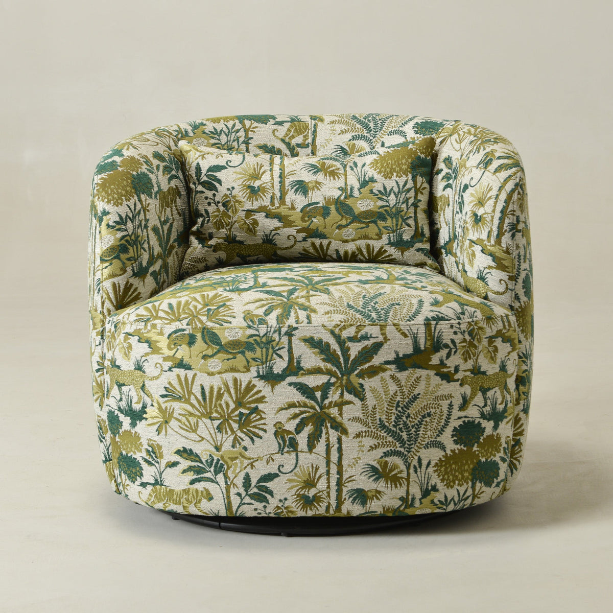 Teratect Exclusive | Ashlie Embroidered Fabric Swivel Chair
