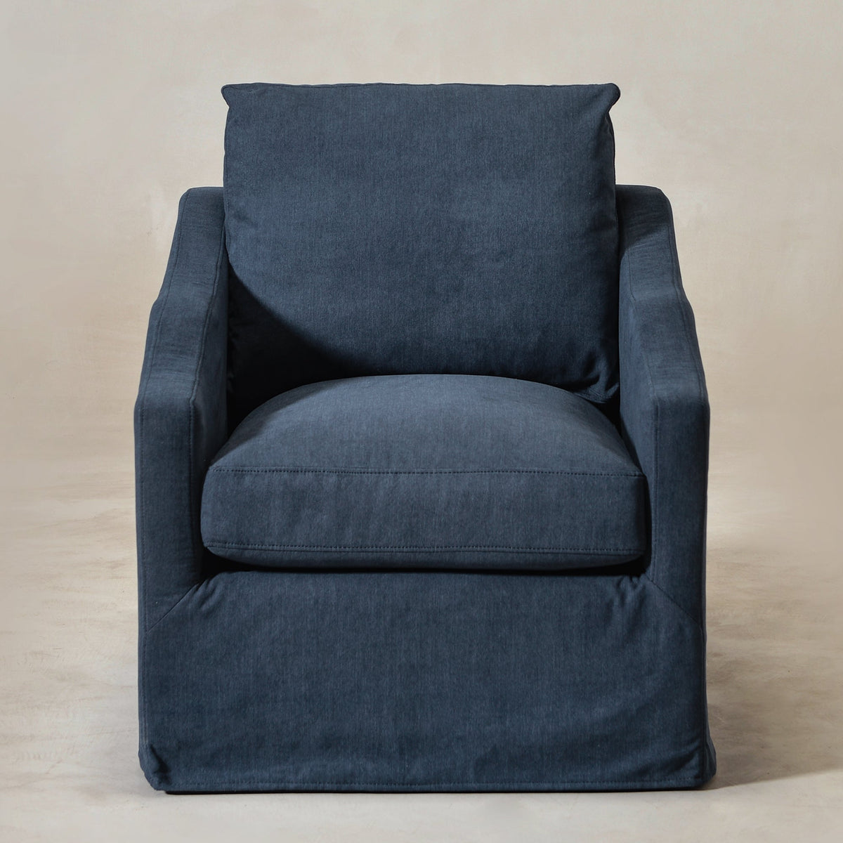 Charles Slipcover Swivel Barrel Chair