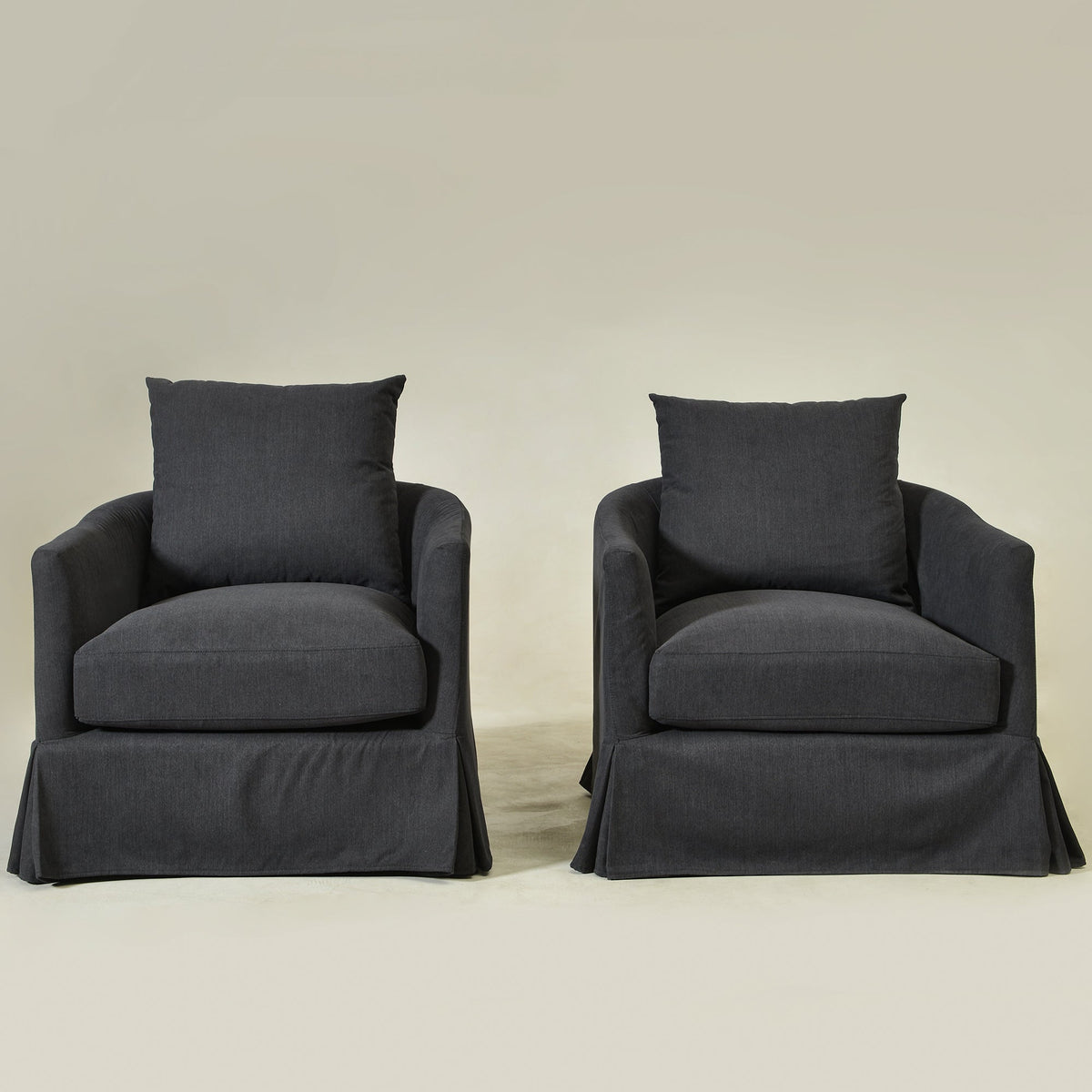 Eliza Slipcover Swivel Barrel Chair