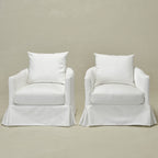 Eliza Slipcover Swivel Barrel Chair