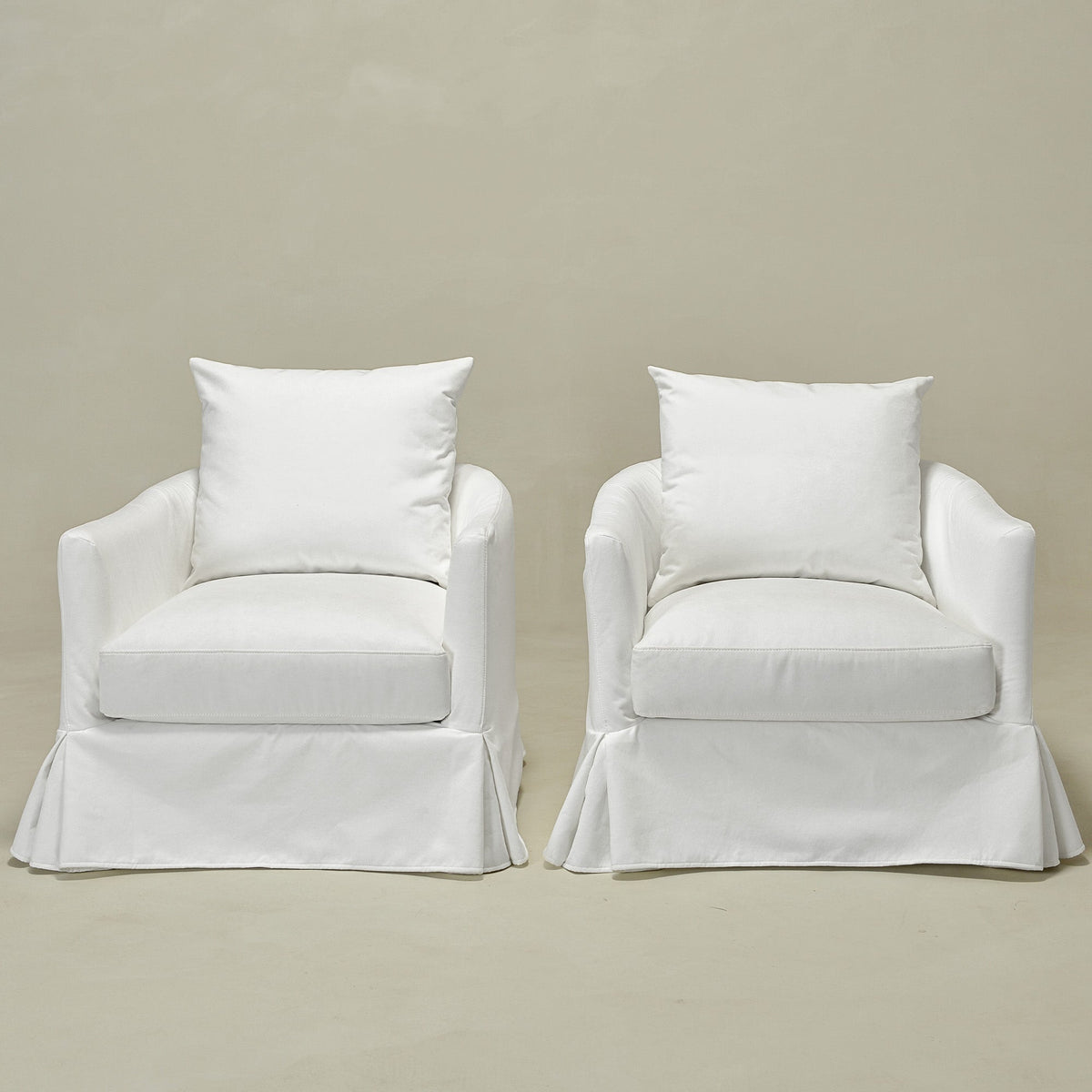 Eliza Slipcover Swivel Barrel Chair
