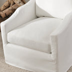 Charles Slipcover Swivel Barrel Chair
