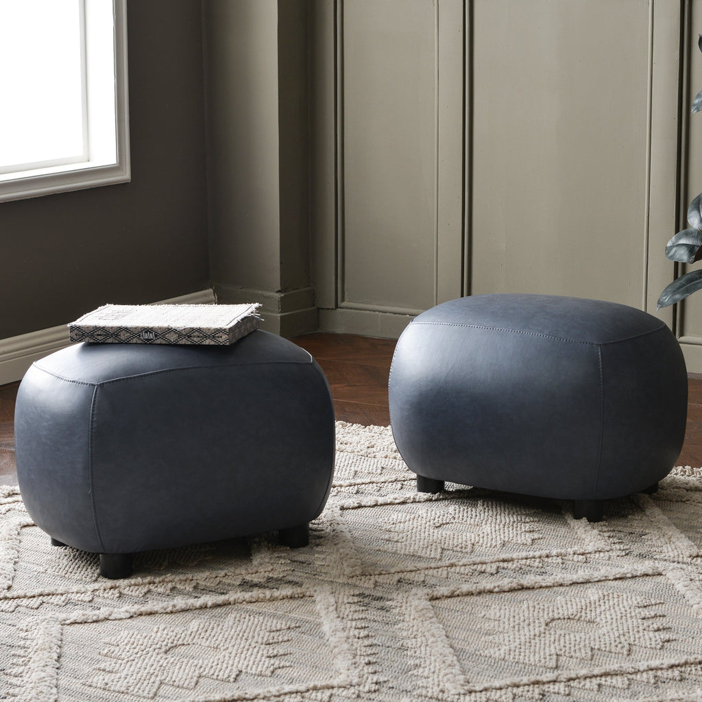 Elmer Faux Leather Ottoman