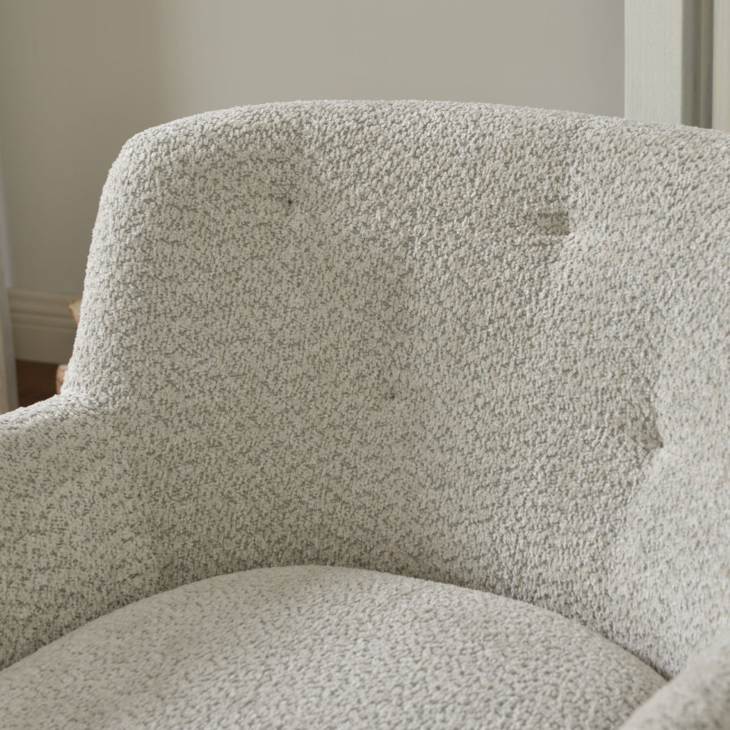 Vestie Chenille Swivel Barrel Chair