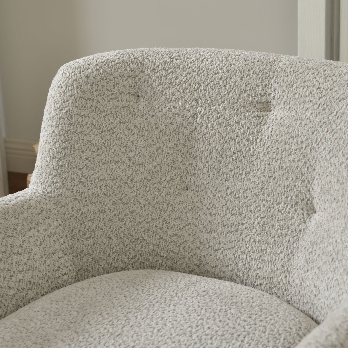 Vestie Chenille Swivel Barrel Chair
