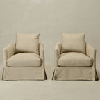 Eliza Slipcover Swivel Barrel Chair