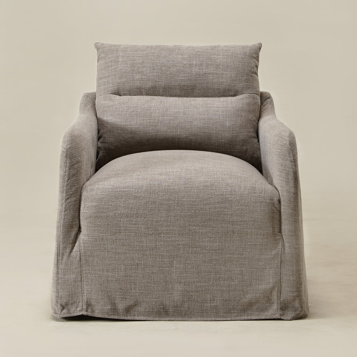 Clara Linen Slipcover Swivel Chair