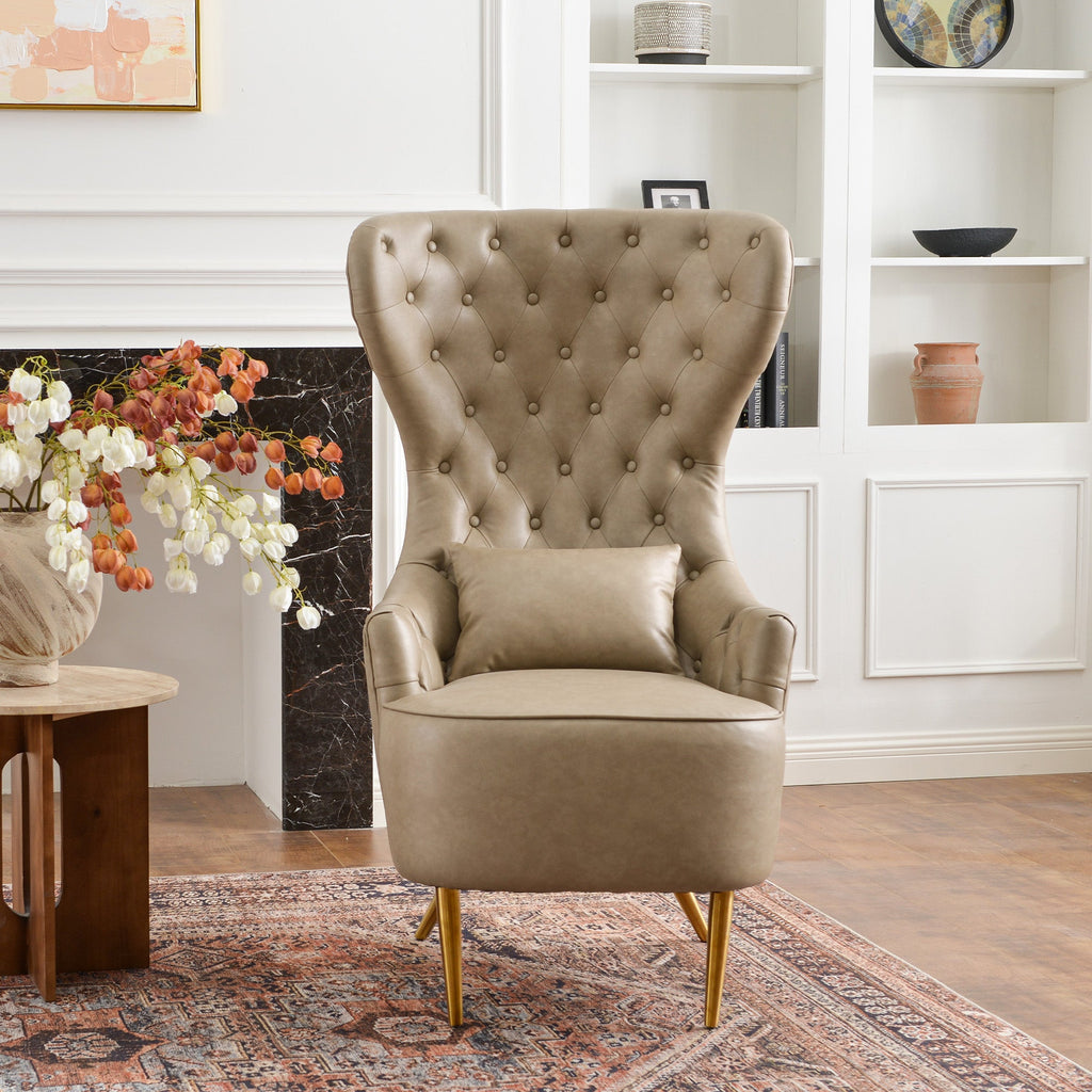 Letitia Faux Leather Wingback Chair