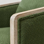 Claude Bouclé Swivel Barrel Chair
