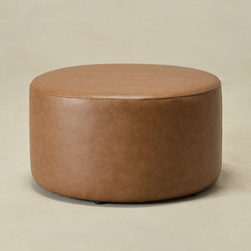 Elof Faux Leather Ottoman