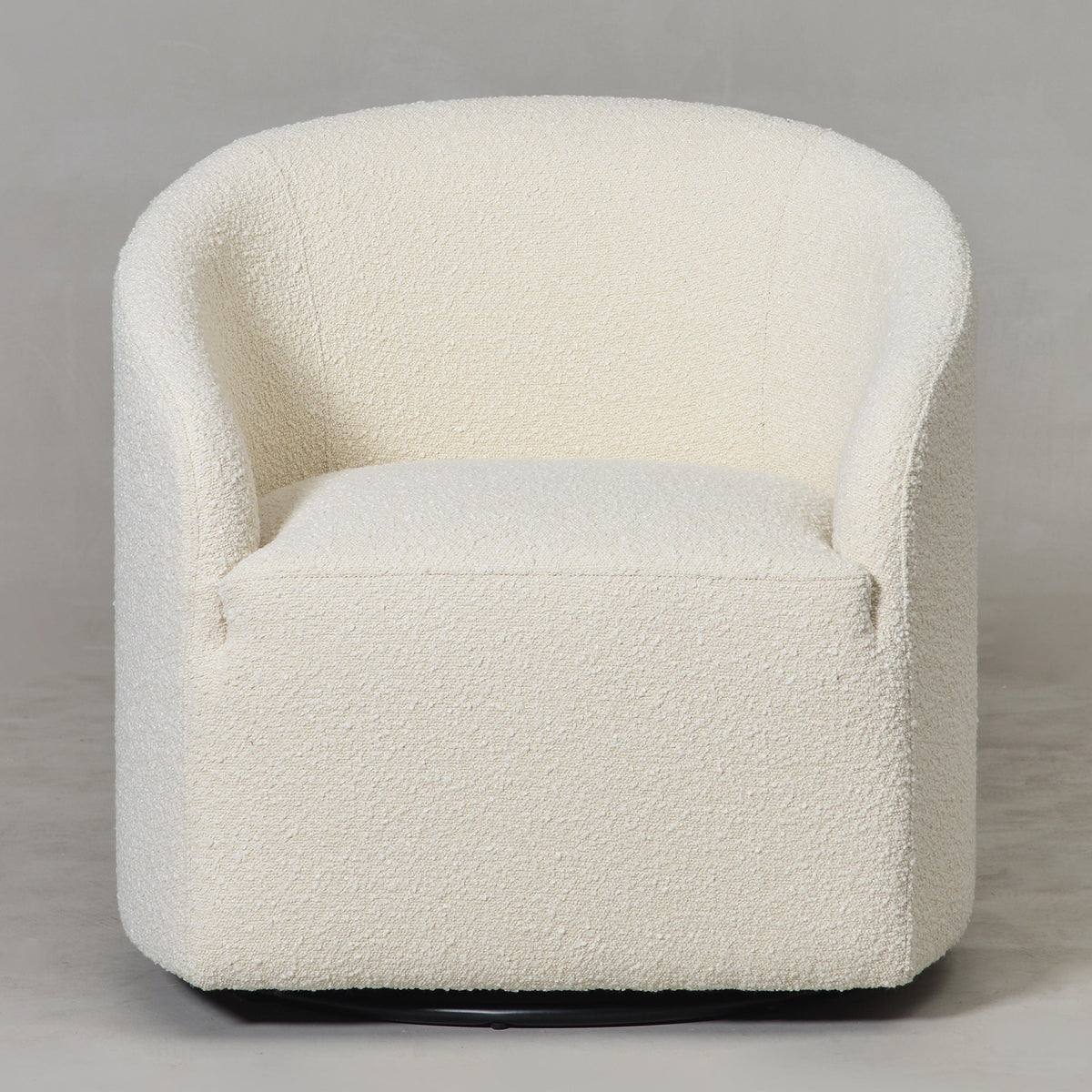 Susie Premium Bouclé Swivel Barrel Chair