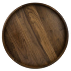 Teratect Round Black Walnut Serving Tray