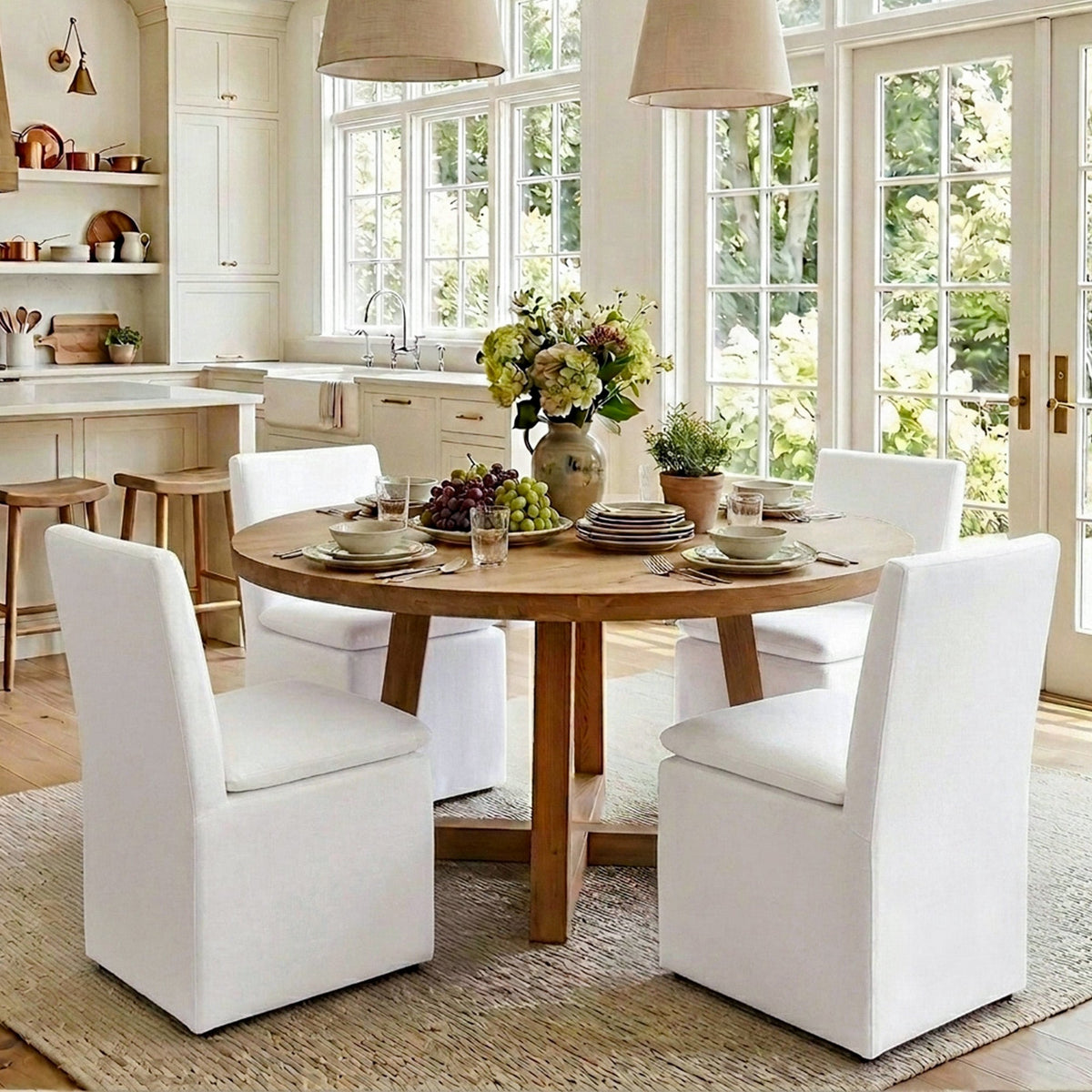 Diane Performance Dining Side Chair with Casters