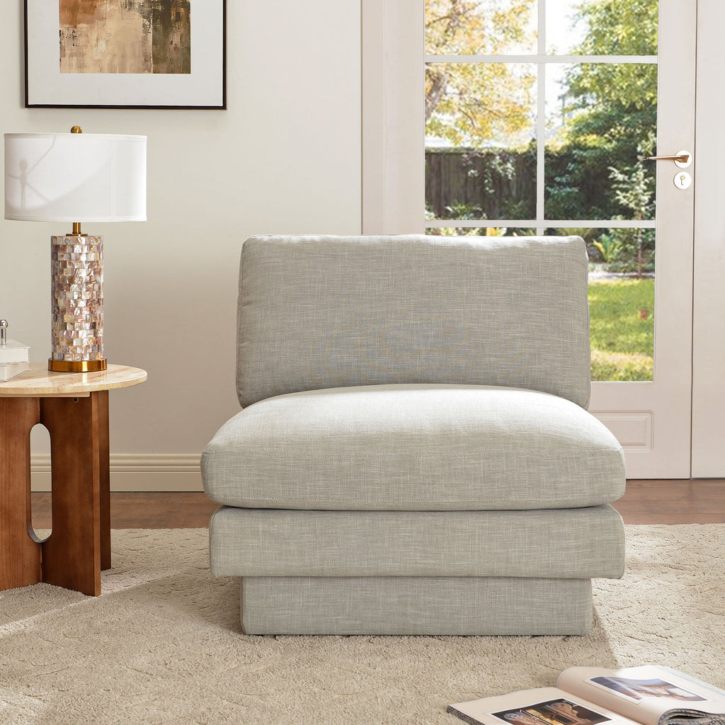 Montyne Linen Armless Chair